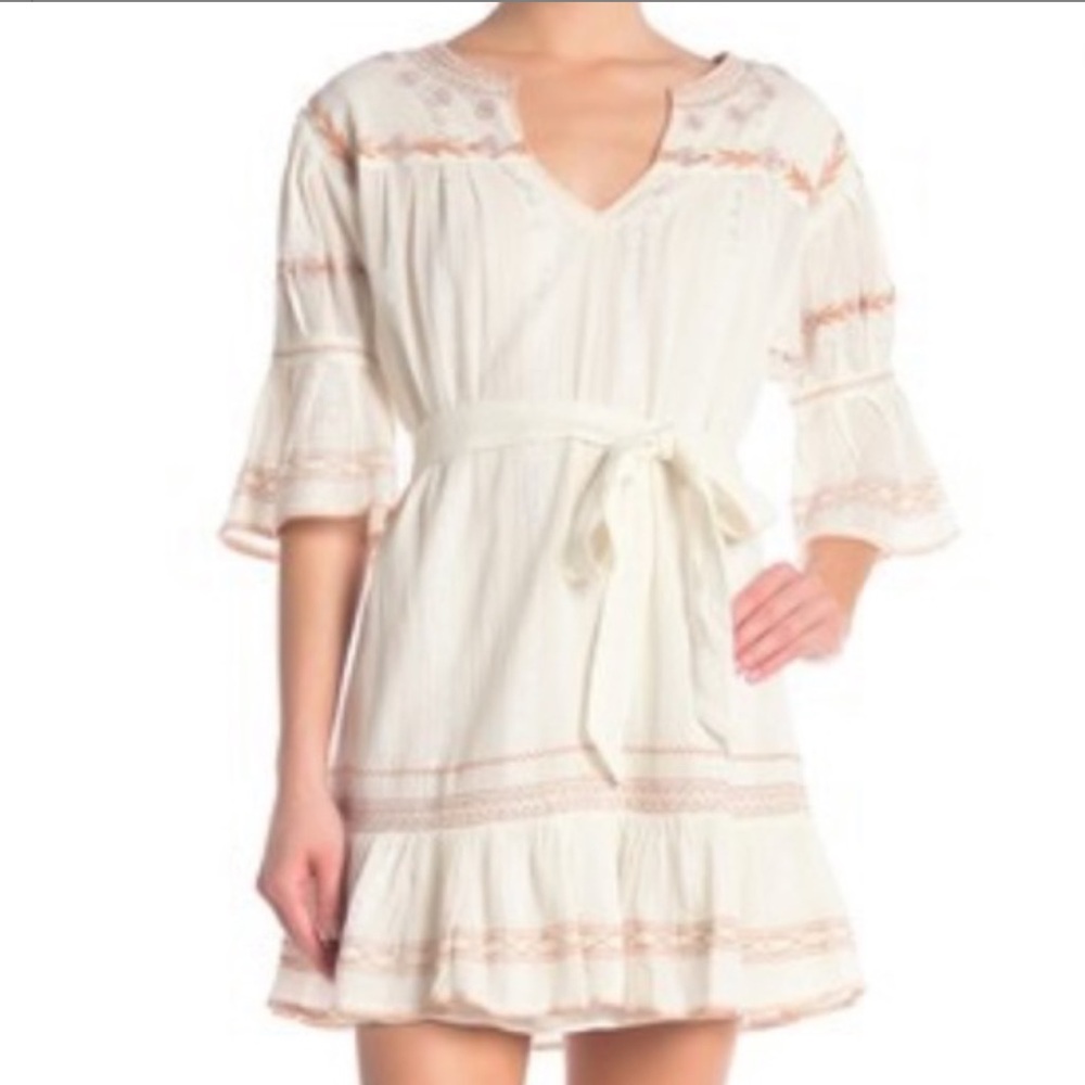 Love Sam embroidered bell sleeve dress Sz M